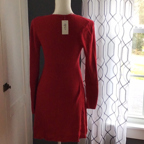 NWT Long sleeve Ribbed Sweater Dress - Picture 3 of 5